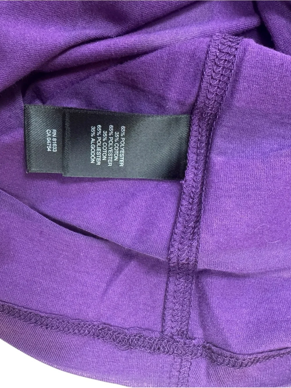 Kenneth Cole Purple Striped Scoop Neck Short Sleeve Top